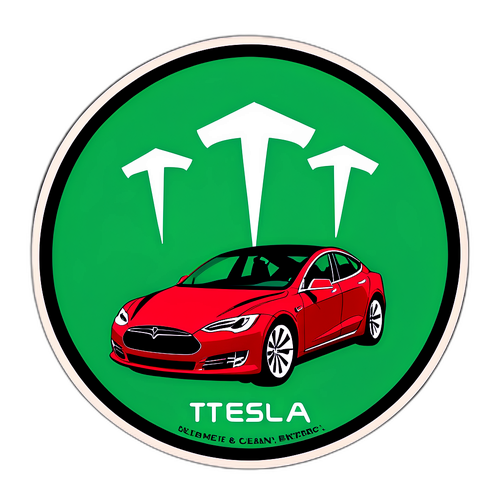 特斯拉可持續發展環保貼紙