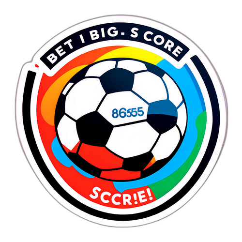 Παιχνιδιάρικο αυτοκόλλητο με μπάλα ποδοσφαίρου