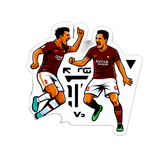 สติ๊กเกอร์การแข่งขันฟุตบอล Nice vs Roma
