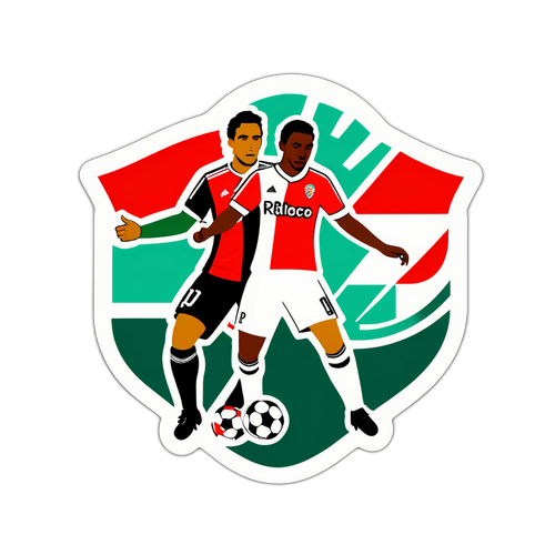Stiker Pertandingan Sepak Bola River Plate vs Palmeiras