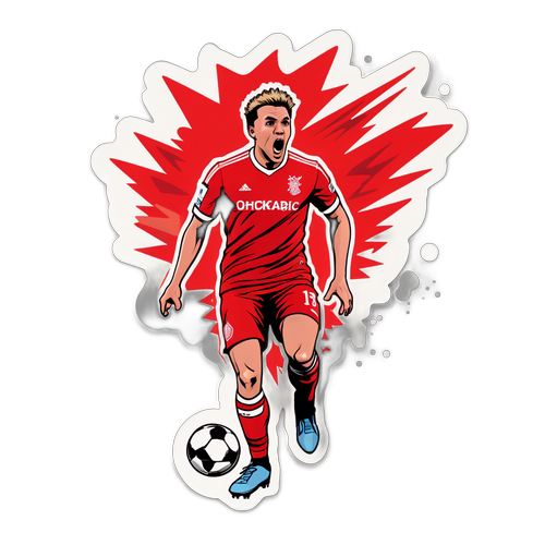 Sticker ya Soka ya Kukamata Katika Mchezo kati ya Nottingham Forest na Midtjylland