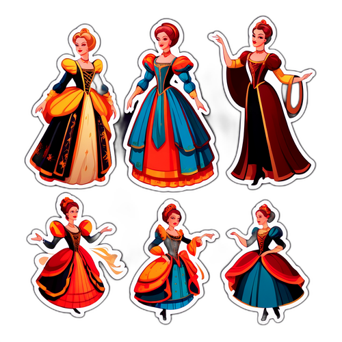 Artystyczne naklejki Krystyny Jandy w teatralnych pozach