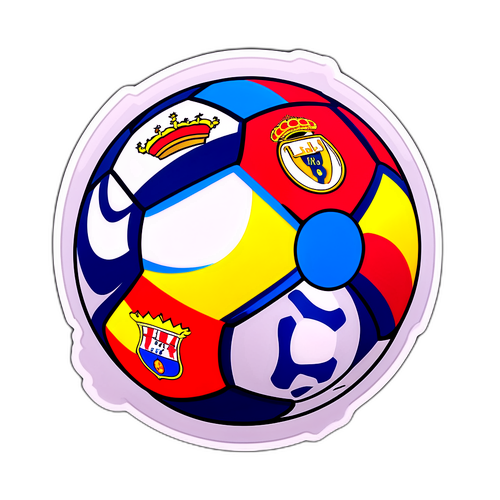 LaLiga Logo Aufkleber mit stylisiertem Fußball