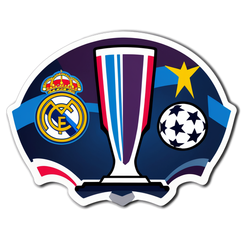 Sticker mettant en avant le Supercoupe entre le Real Madrid et le FC Barcelone