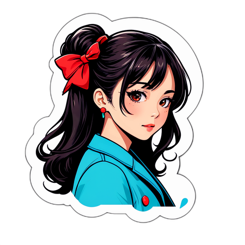 山田優のスタイリッシュファッションにインスパイアされたイラスト