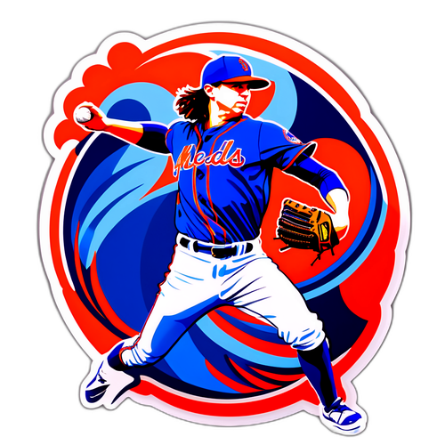 Dynamic Jacob deGrom Baseball Sticker