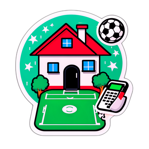 สติกเกอร์บ้านกับคะแนนฟุตบอลสด