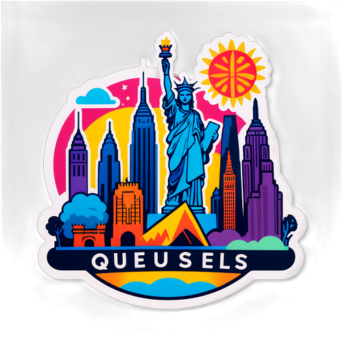 Colorful Queens Landmark Sticker