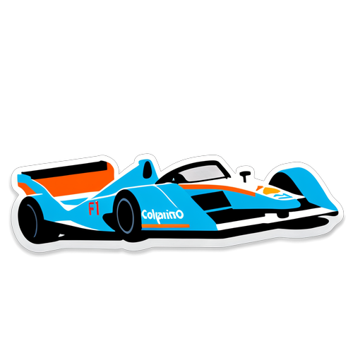 Icono de F1 con el coche Alpine y Franco Colapinto