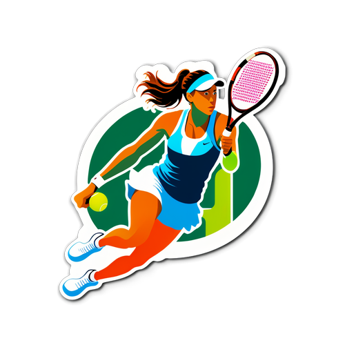 Tennis játékos sticker