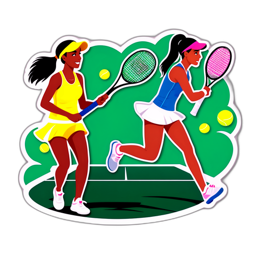 Sporting Sticker na Nagpapakita kina Alex Eala at Camila Osorio sa Court