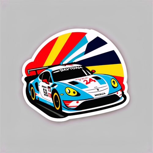 Styliseret Daytona 24 Logo Klistermærke