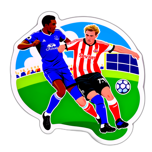 סצנה דינמית של שחקני כדורגל