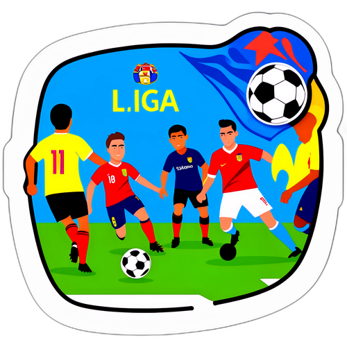 Sticker ng Larangan ng Futbol ng La Liga