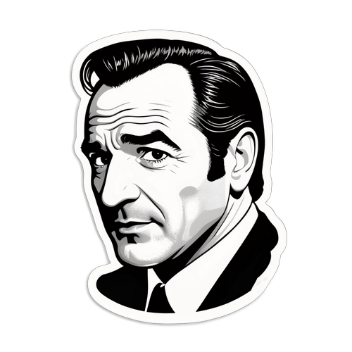Autocollant inspiré par Jean Dujardin
