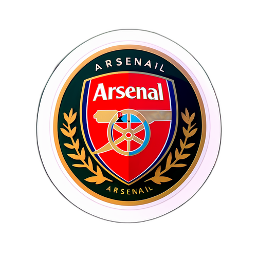 숲 속에서 아스날 로고와 나무 그림