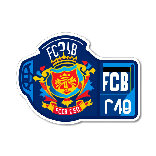 Autocolant tematic pentru fanii FCSB