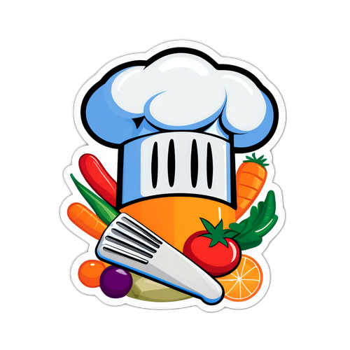 Şef Şapkası İle Yaratıcılığı Temsil Eden Aşçı Malzemeleri