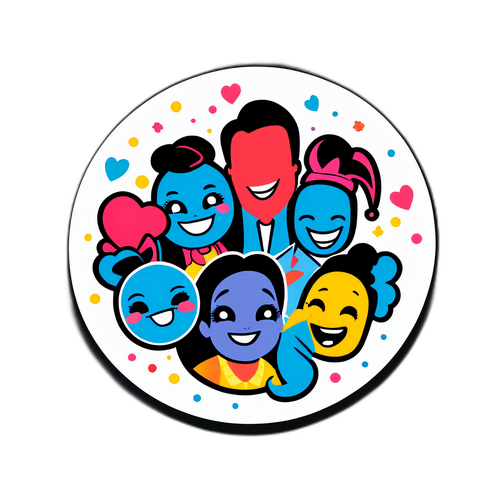 สติกเกอร์แก๊งเพื่อนสนิทที่เต็มไปด้วยความสนุก