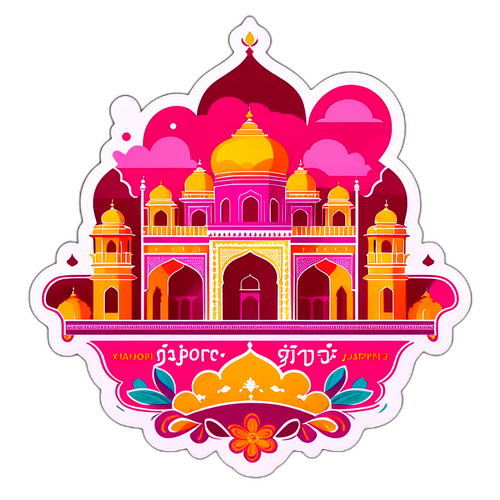 जयपुर के सुंदर वास्तुकला की छवि