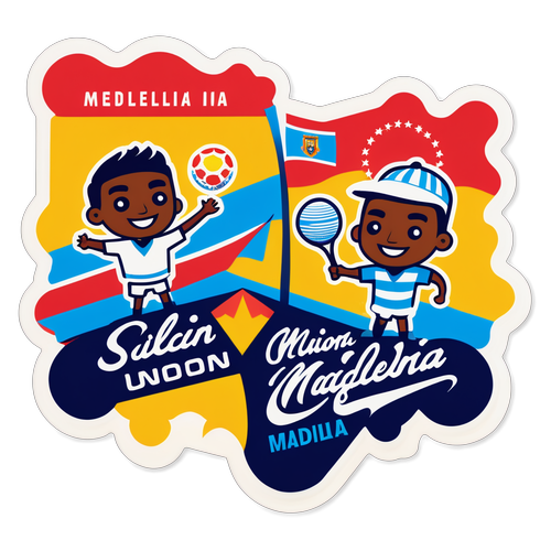 Sticker que rinde homenaje a la rivalidad entre Medellín y Unión Magdalena