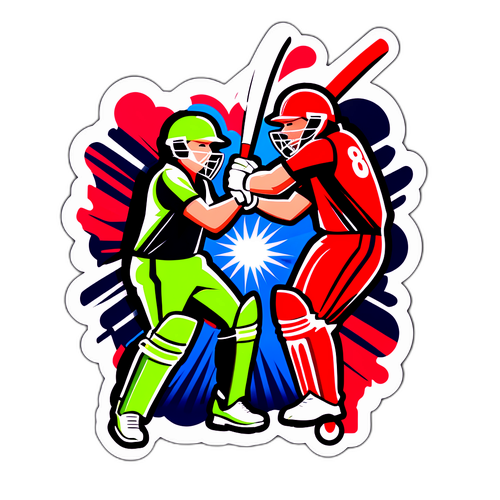 सिडनी थंडर और मेलबर्न रेनेगेड्स के बीच महाकवि क्रिकेट संघर्ष स्टिकर