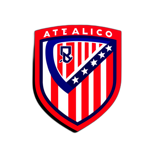 Moderne logo design med Atletico Madrids våpenskjold