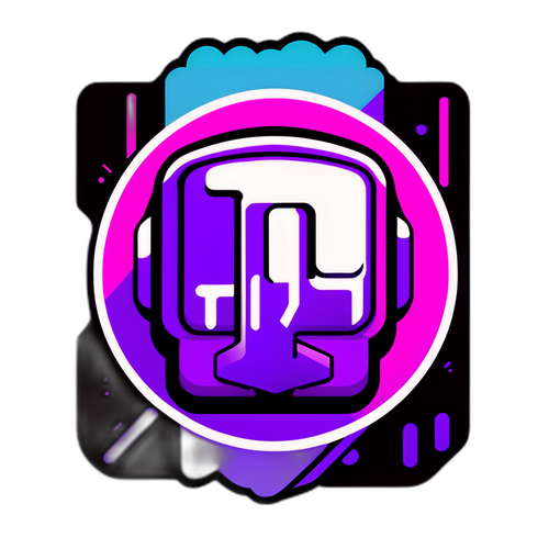 Stylizowany logo Twitch z dynamicznymi elementami