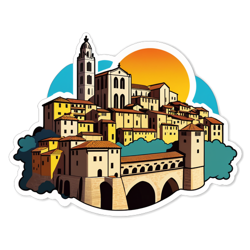 Hình dán thành phố Girona