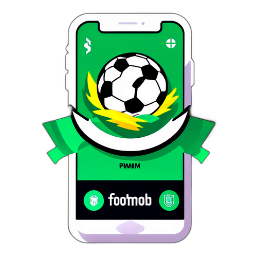 फुटबॉल-थीम वाला स्टिकर