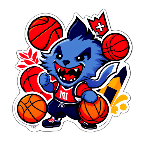 MI State vs Rutgers Basketball Game Sticker