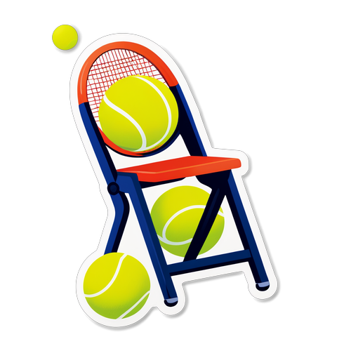 Tennisstoel Sticker voor Inclusieve Sportiviteit