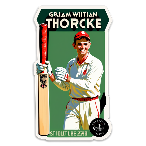 "Remembering a Legend: Graham Thorpe's Cricket Legacy Immortalized in Stunning Tribute Stickers!"