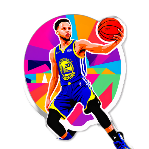 Dynamic Stephen Curry Shooting Sticker