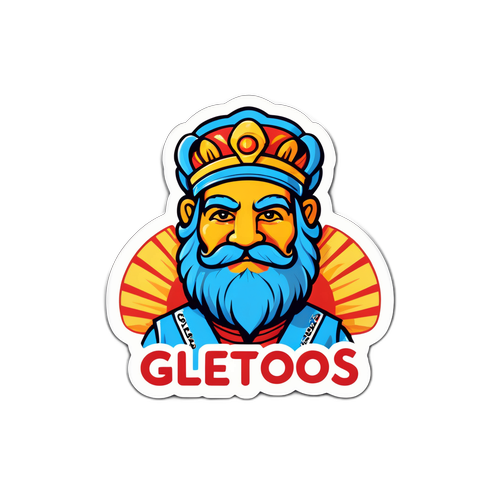 Στικέρ που απεικονίζει τον Γλέτοο με αστεία φράση