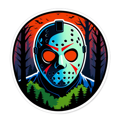 Spooky Friday the 13th Horror Sticker