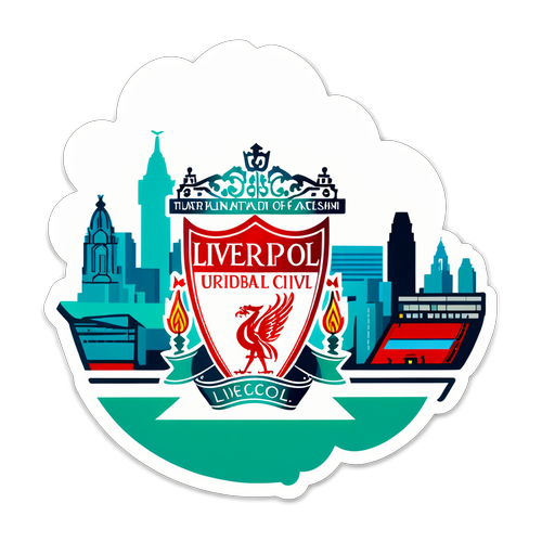 Keajaiban Seni! Gabungan Menakjubkan Skyline Liverpool dan Dunia Bola Sepak!