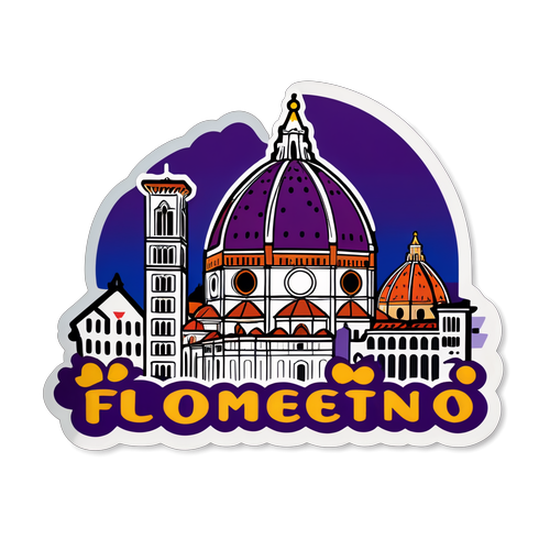 Sticker reprezentând culorile iconice ale Fiorentinei