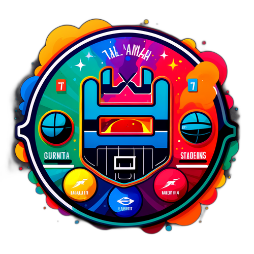 Imaginatibong Abstract na Disenyo ng NBA Scoreboard