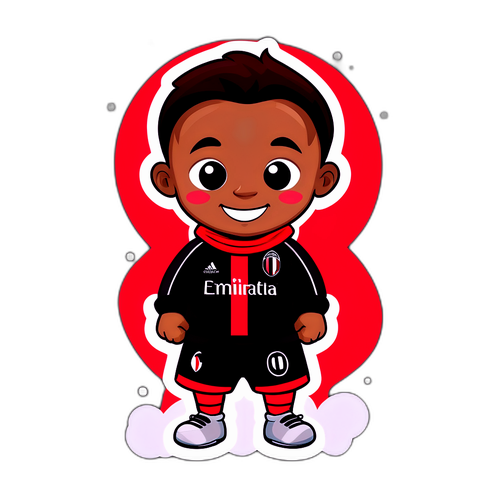 AC Milan stílusú foci matricás fiatal felnőtt