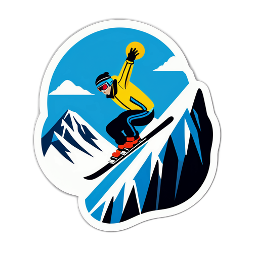 Ετικέτα με αθλητές ελεύθερης σκι σε ροκ στυλ