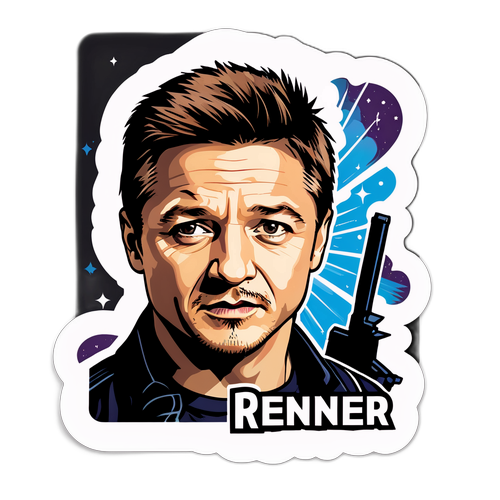 Sticker hommage à Jeremy Renner