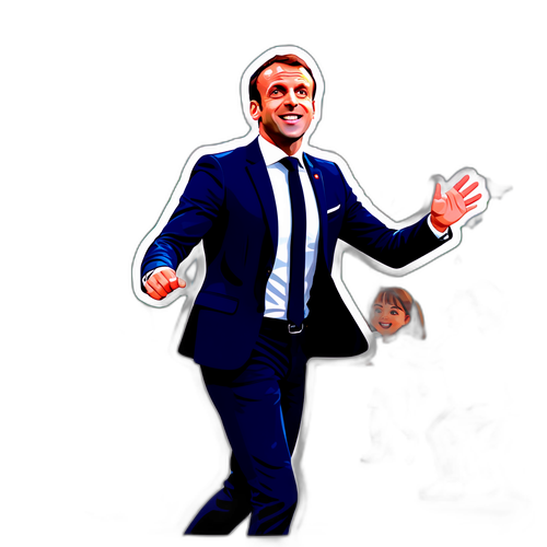 Emmanuel Macron Speelt Met Kinderen
