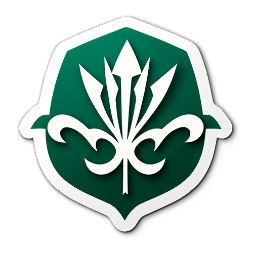 Arte Minimalista do Logo do Deportivo Cali em 3D