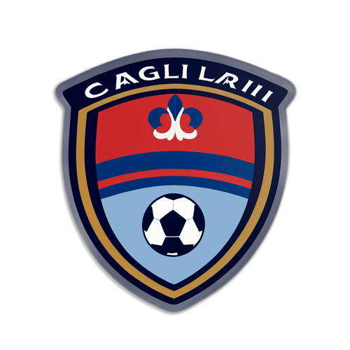 Stiker Crest Klasik Cagliari