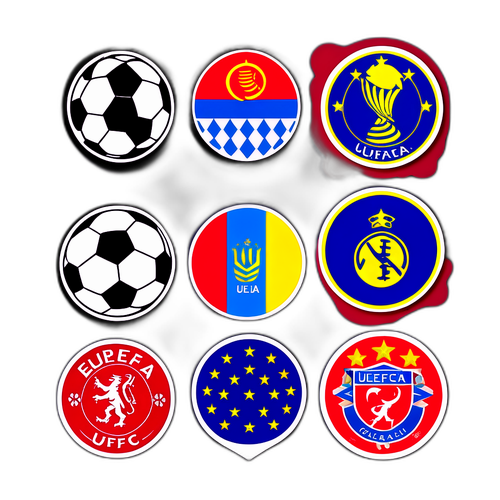 สติ๊กเกอร์ที่ออกแบบจากสัญลักษณ์ฟุตบอลยุโรป UEFA