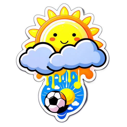 Stika ya Hali ya Hewa yenye Mandhari ya Mpira wa Miguu