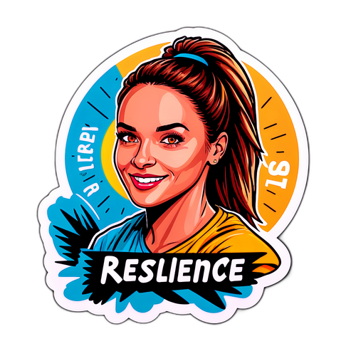 Veerkrachtige Amber Glenn Sticker