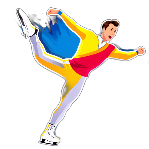 著名花样滑冰运动员在冰场上竞技