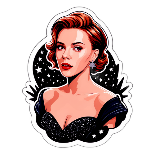 En Glamourøs Sticker af Scarlett Johansson
